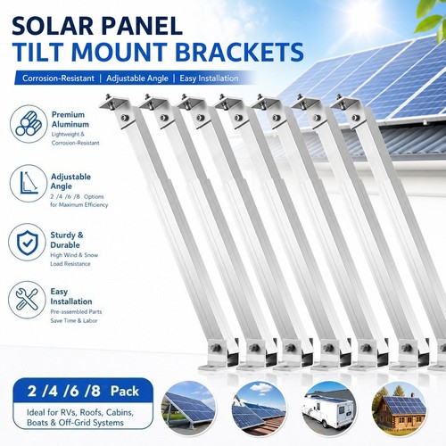Solar panel adjustable tilt - adjustable,